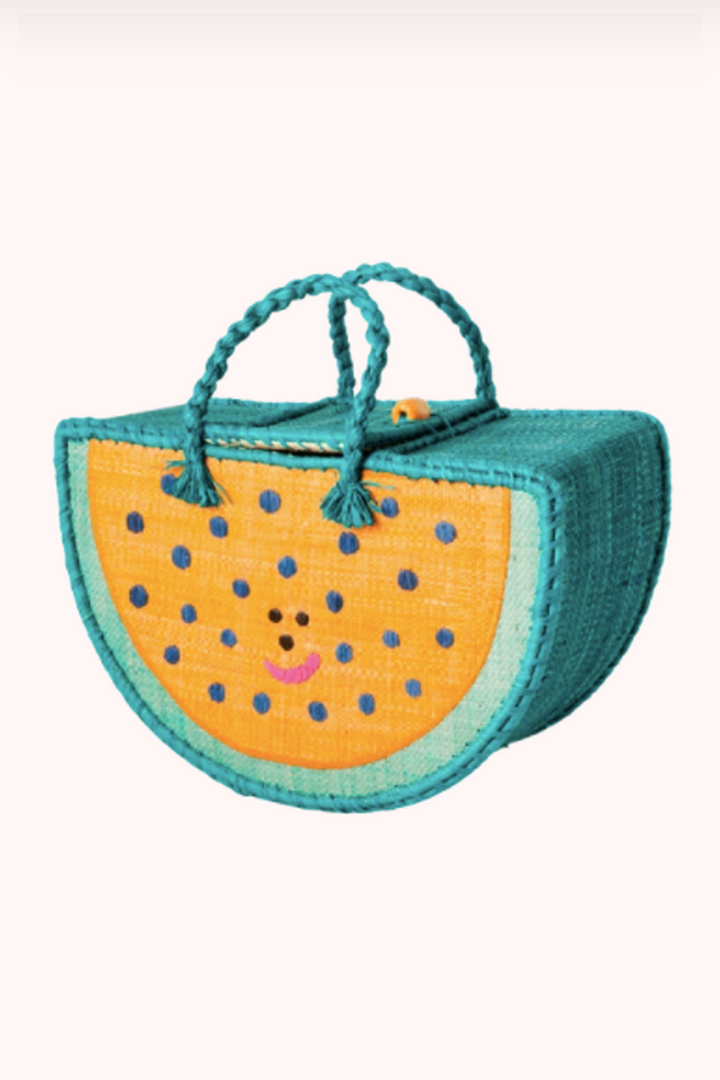 Small Raffia Watermelon Bag