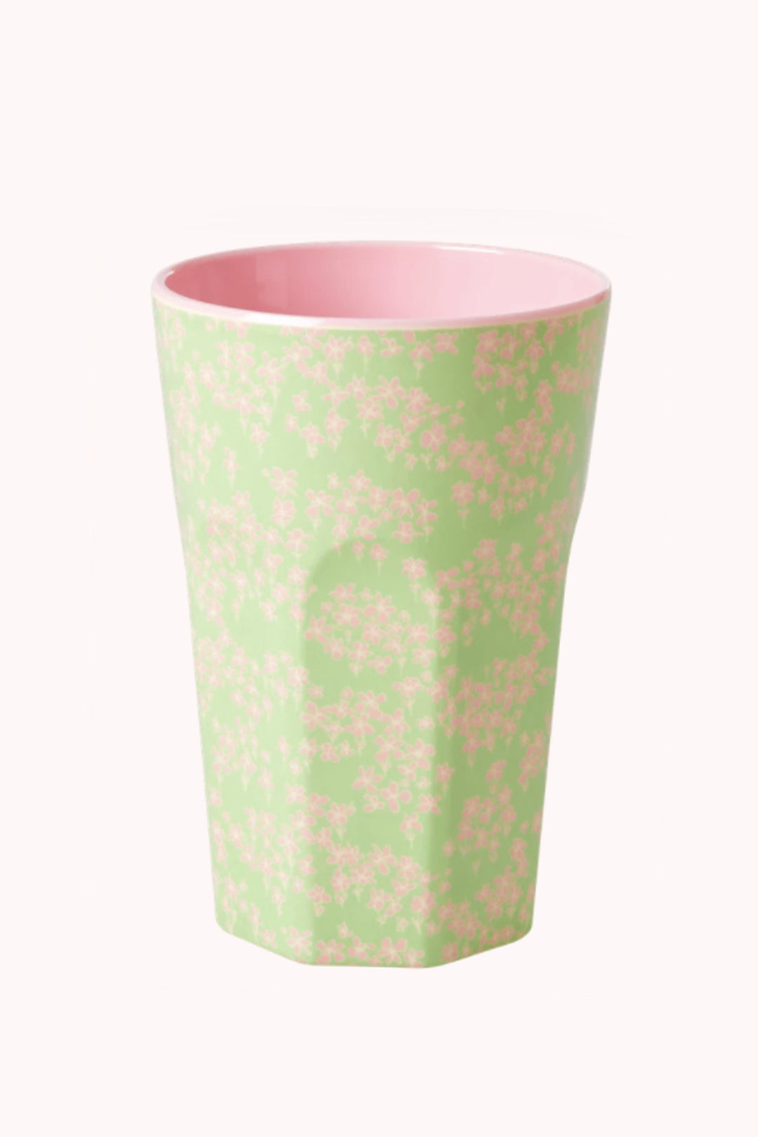 Pink Flower Field Two Tone Tall Cup