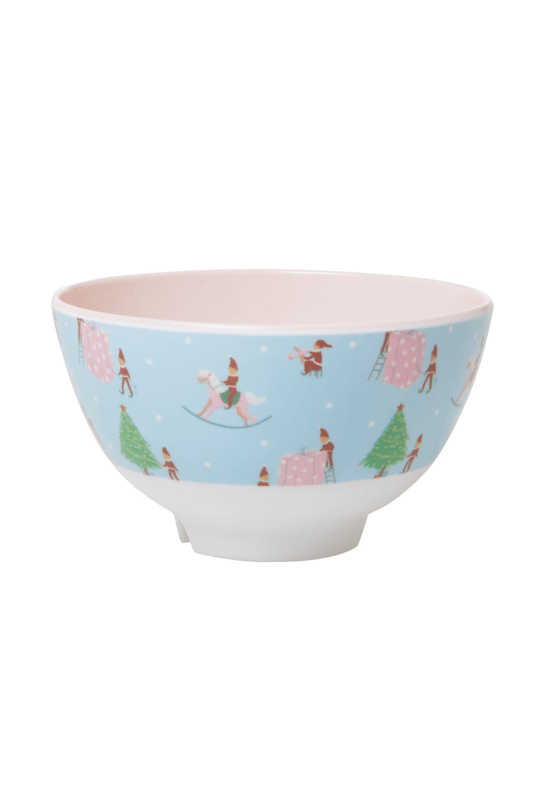 Xmas Elf Print Two Tone Small Bowl