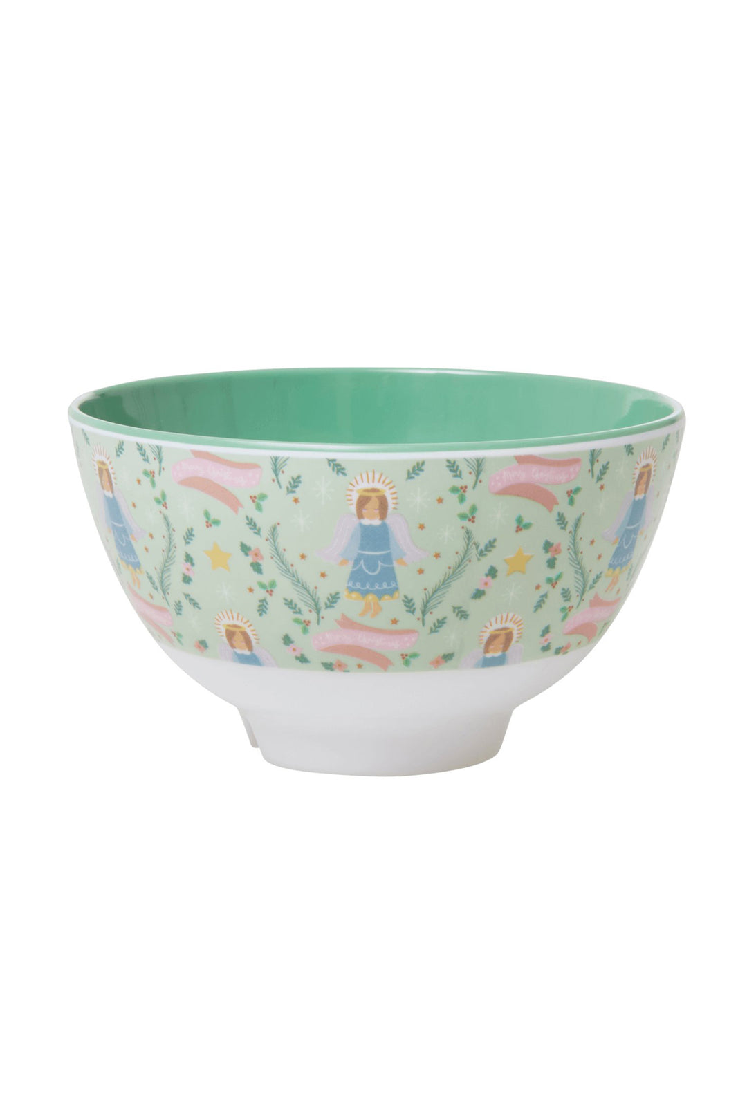 Xmas Angel Print Two Tone Small Bowl