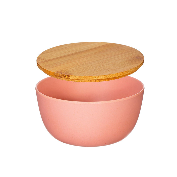 Pink Bamboo Bowl with Lid