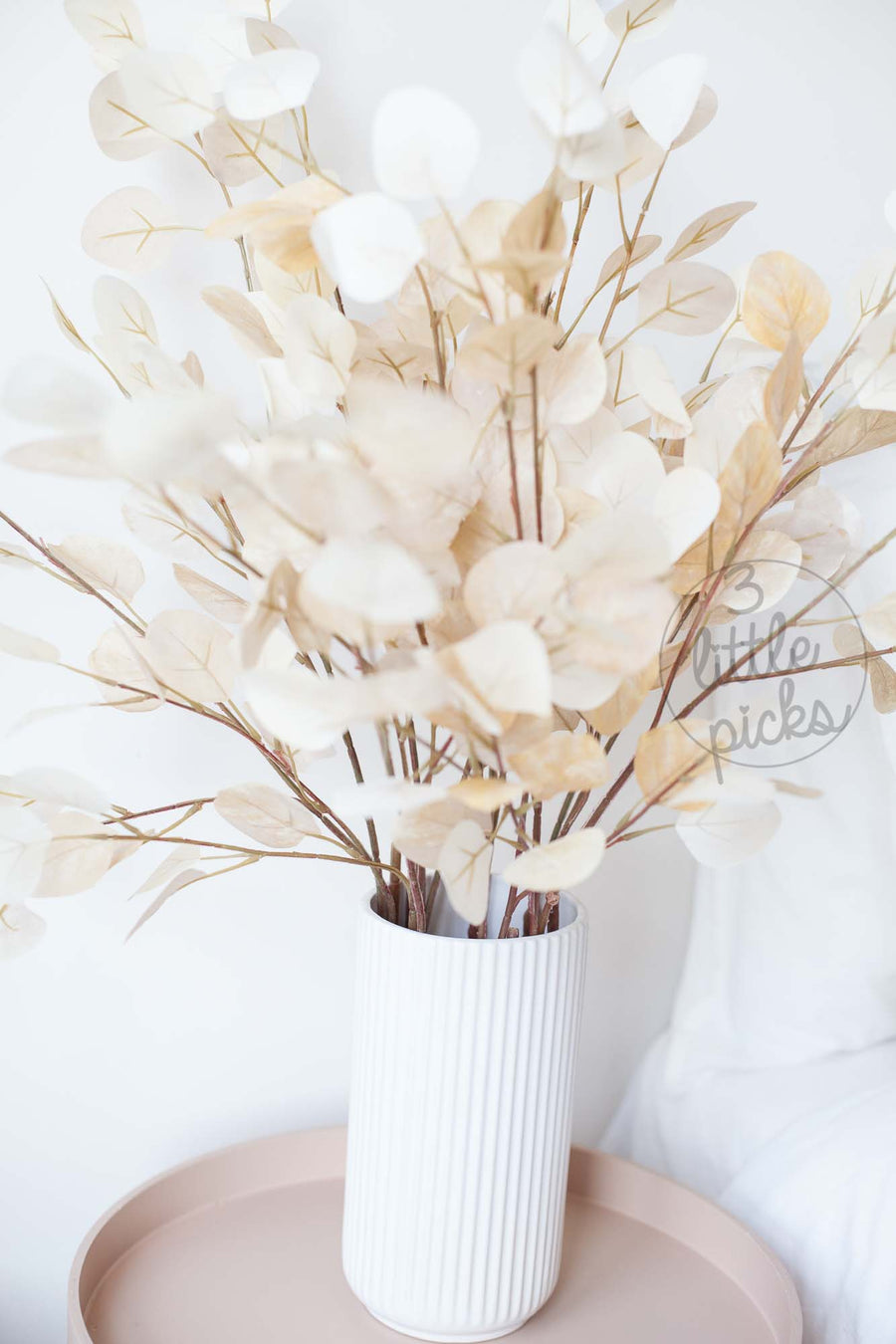 COMING BACK: Bleached Effect Eucalyptus Foliage Stems, Decor, 3littlepicks - 3LittlePicks