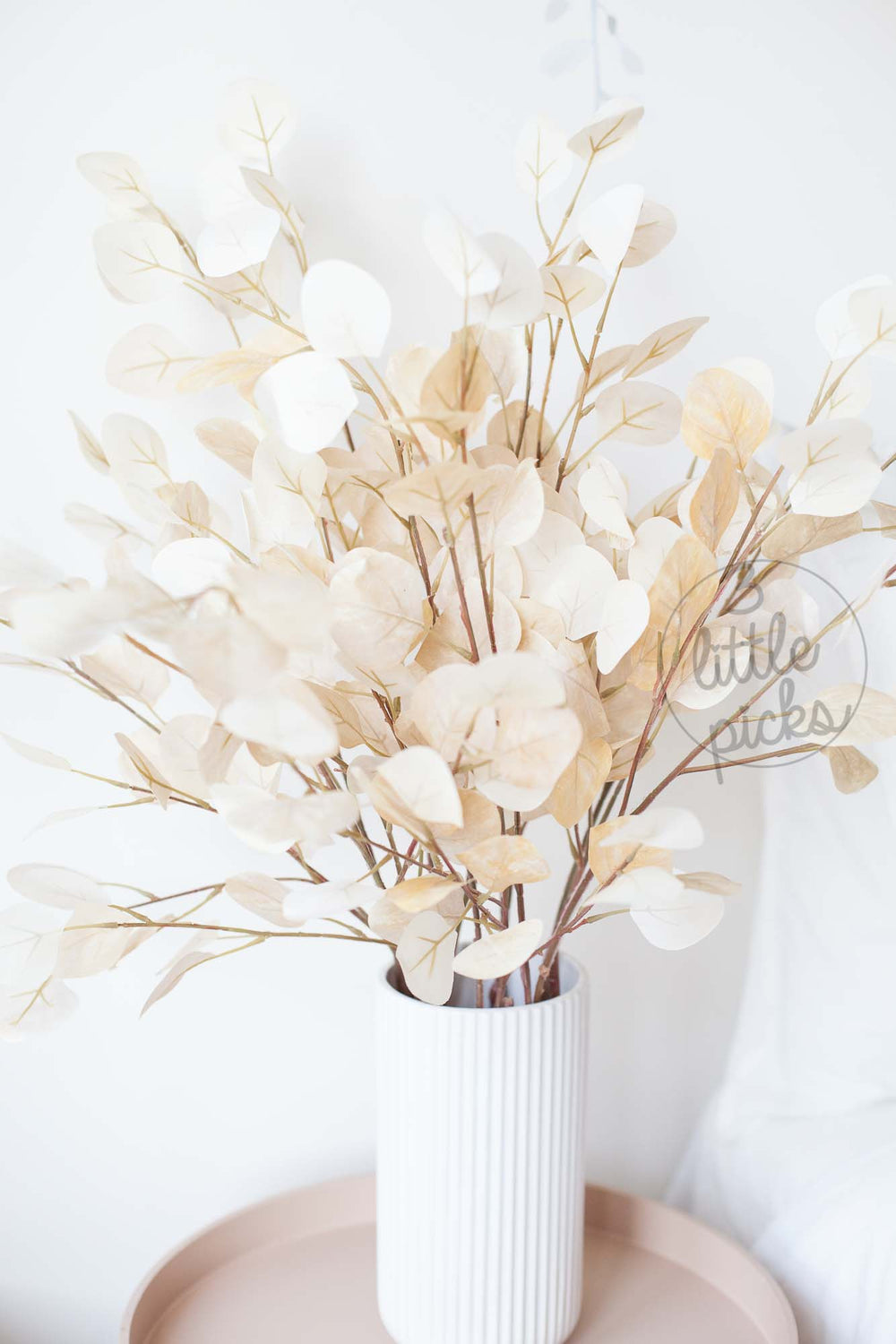 COMING BACK: Bleached Effect Eucalyptus Foliage Stems, Decor, 3littlepicks - 3LittlePicks