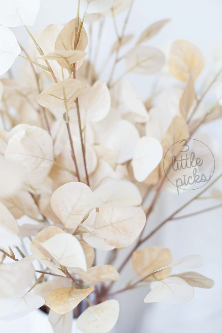 COMING BACK: Bleached Effect Eucalyptus Foliage Stems, Decor, 3littlepicks - 3LittlePicks