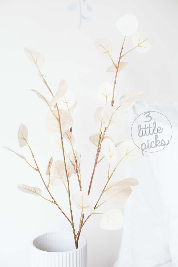 COMING BACK: Bleached Effect Eucalyptus Foliage Stems, Decor, 3littlepicks - 3LittlePicks