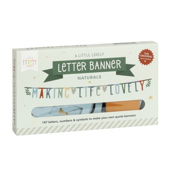 Natural Letter Banner Set