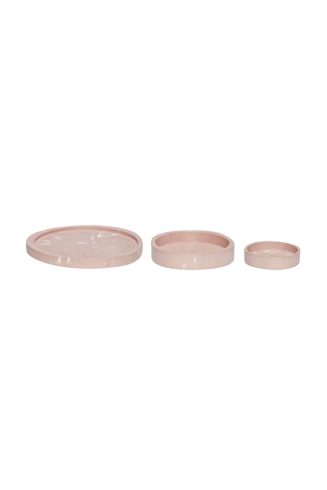 Uneven Ceramics Pink Trays With White Splash