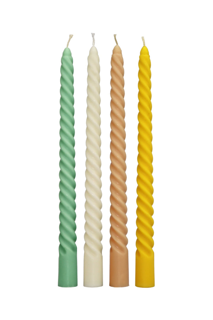 Twisted Candle Set Multicolour