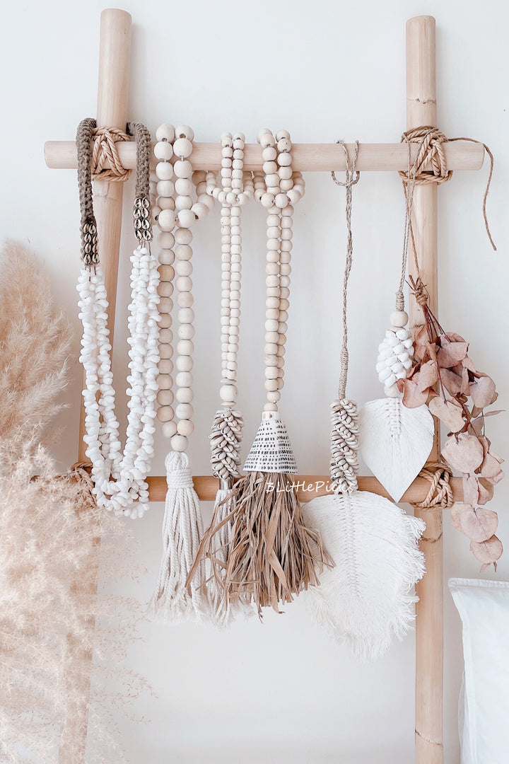 Shells and Cotton Leaf Hanging Decor