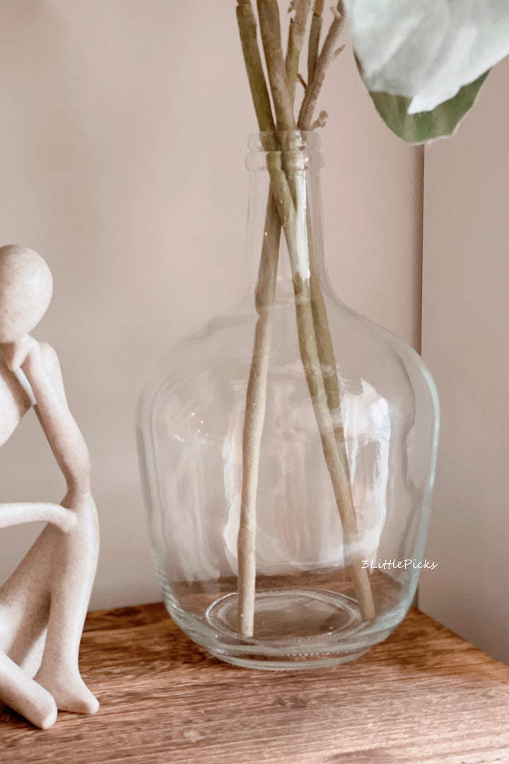 PRE-ORDER (22-28 May): Ash Brown Transparent Glass Narrow Neck Vase (2 sizes)