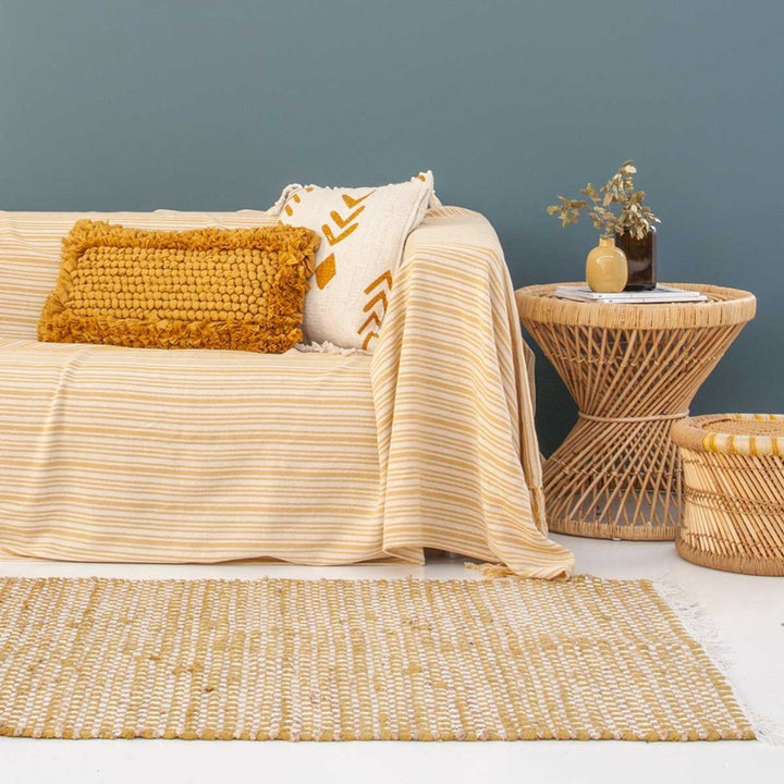 Aqsa Mustard Waist Cushion Cover
