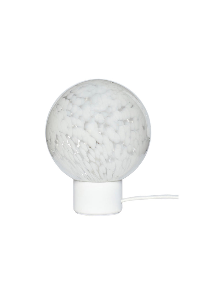 White Glass Bauble Table Lamp – 3LittlePicks