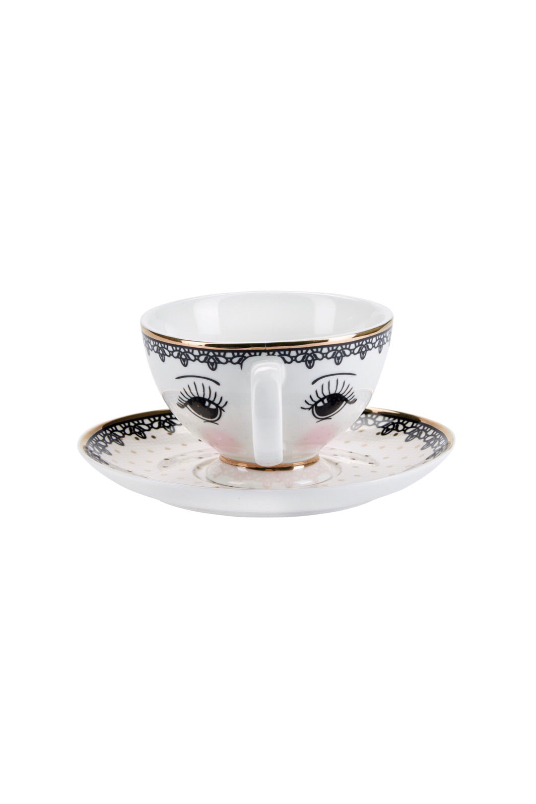 Pretty Open Eyes And Lace Tea Set