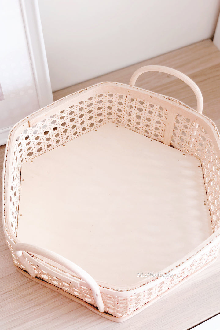 Rattan Hexagonal Basket