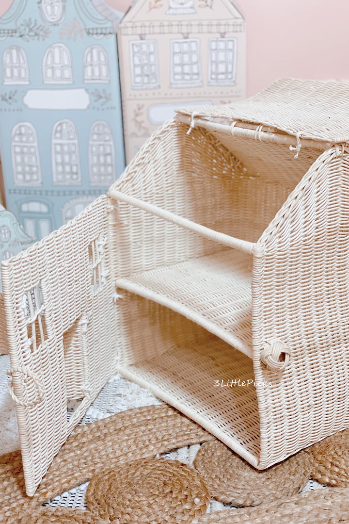 Rattan Large Dollhouse