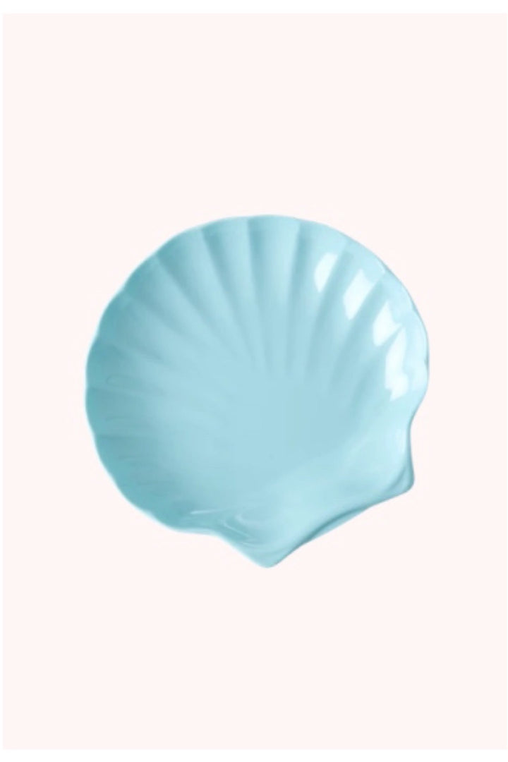 Seashell Shape Arctic Blue Melamine Dipping Plate