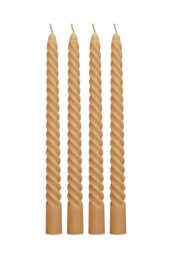 Twisted Candle Set Apricot