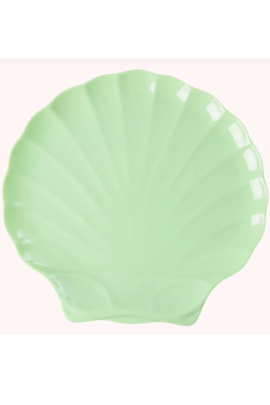 Seashell Shape Neon Green Extra Large Melamine Serving Plate