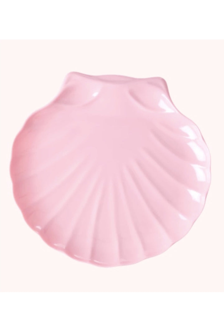 Seashell Shape Ballet Slipper Pink Large Melamine Serving Plate