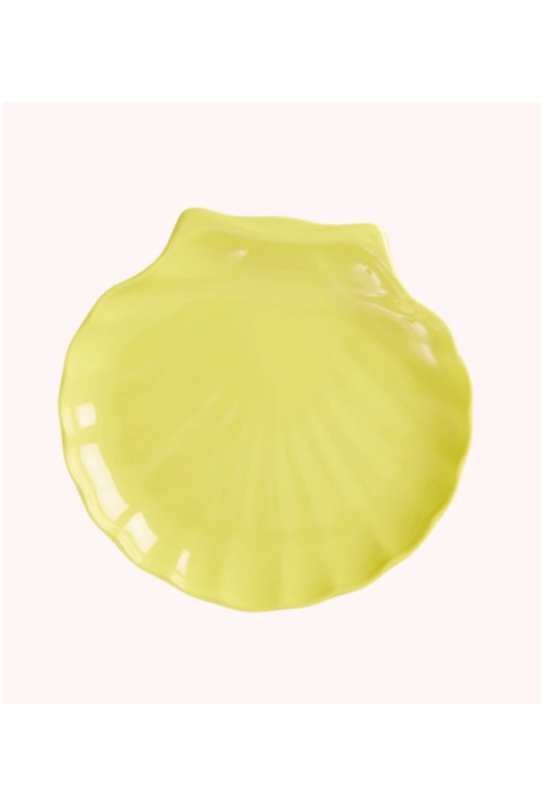 Seashell Shape Yellow Medium Melamine Serving Plate