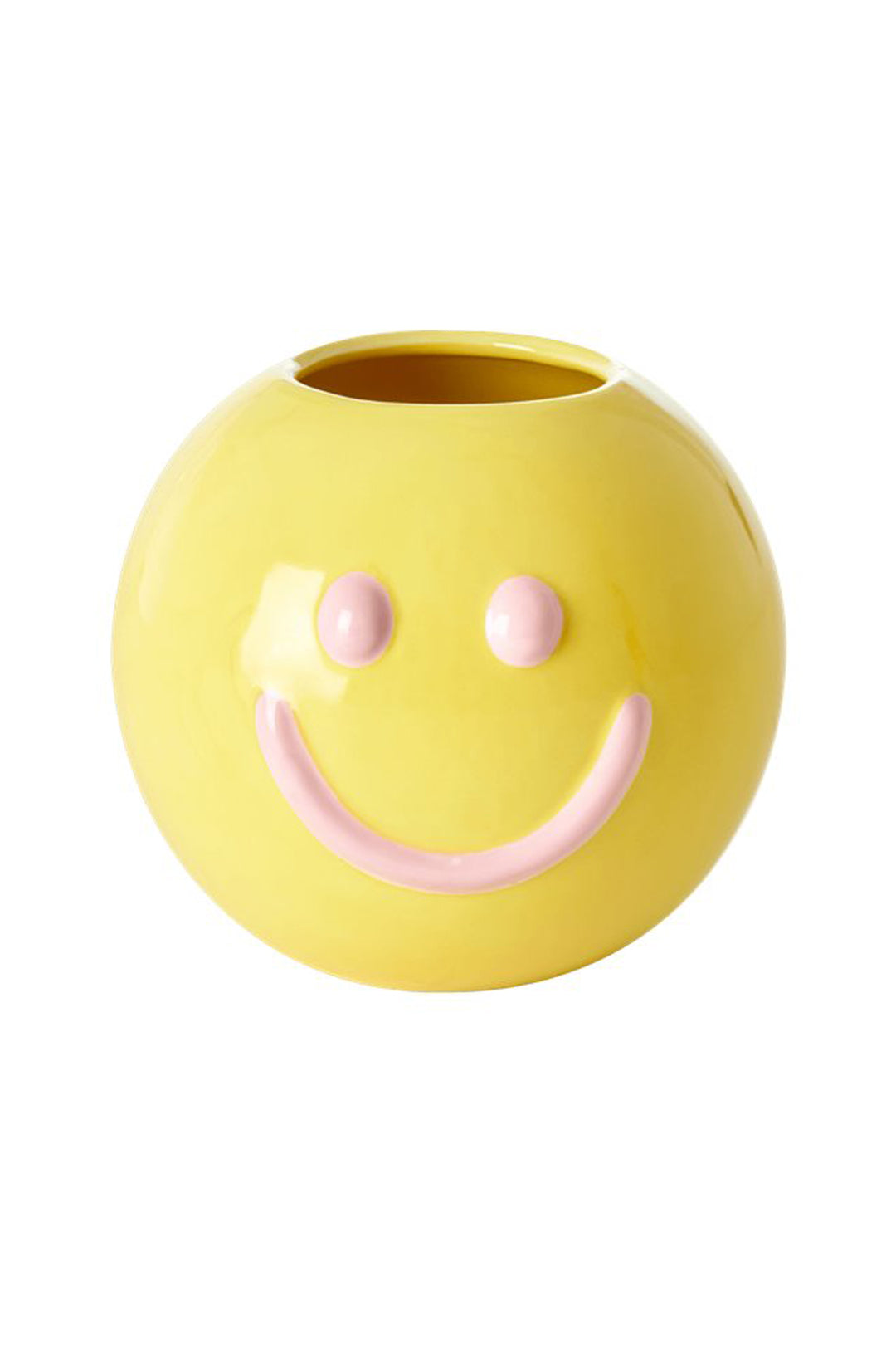 Ceramic Smiley Face Vase
