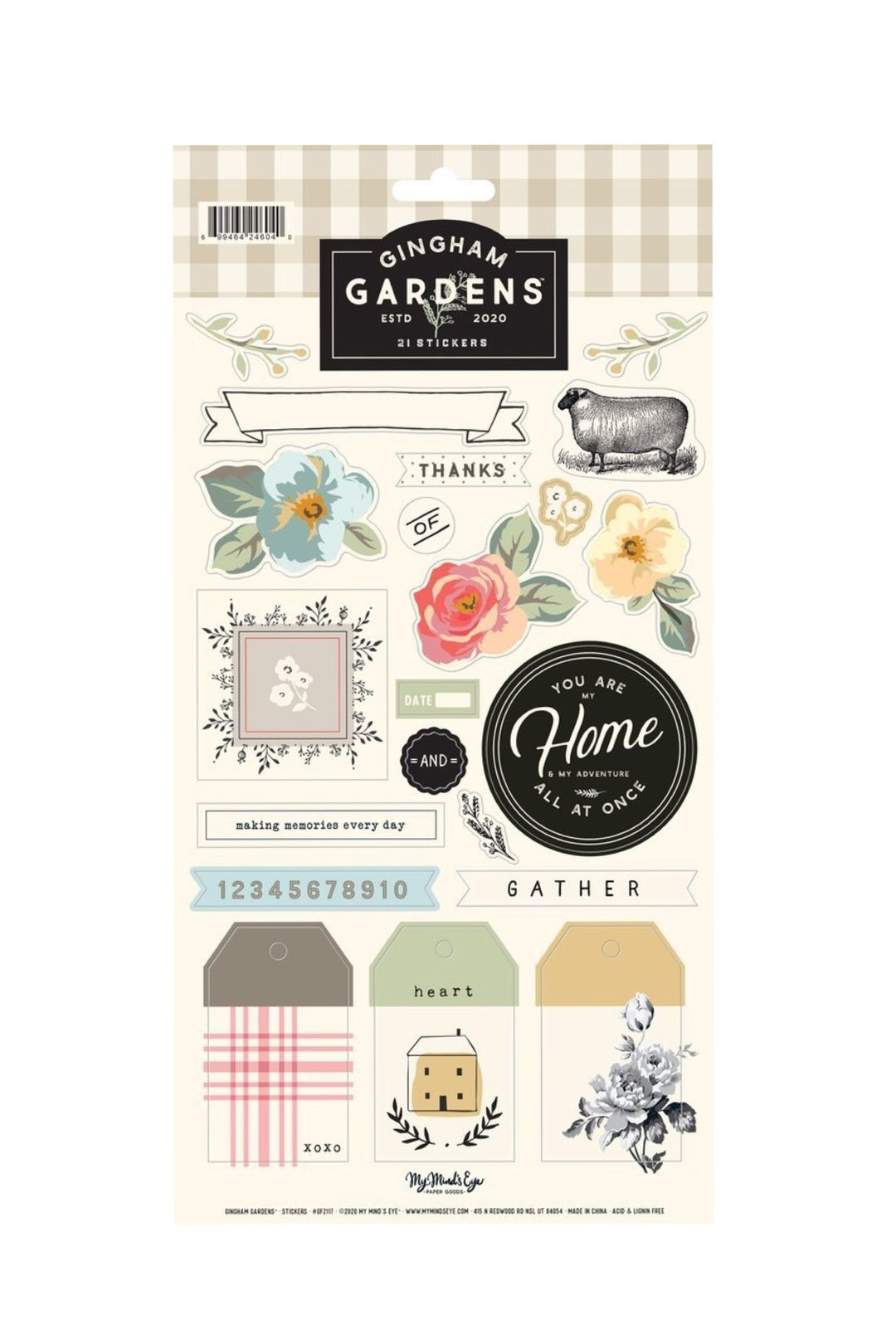 Gingham Garden Sticker Sheet