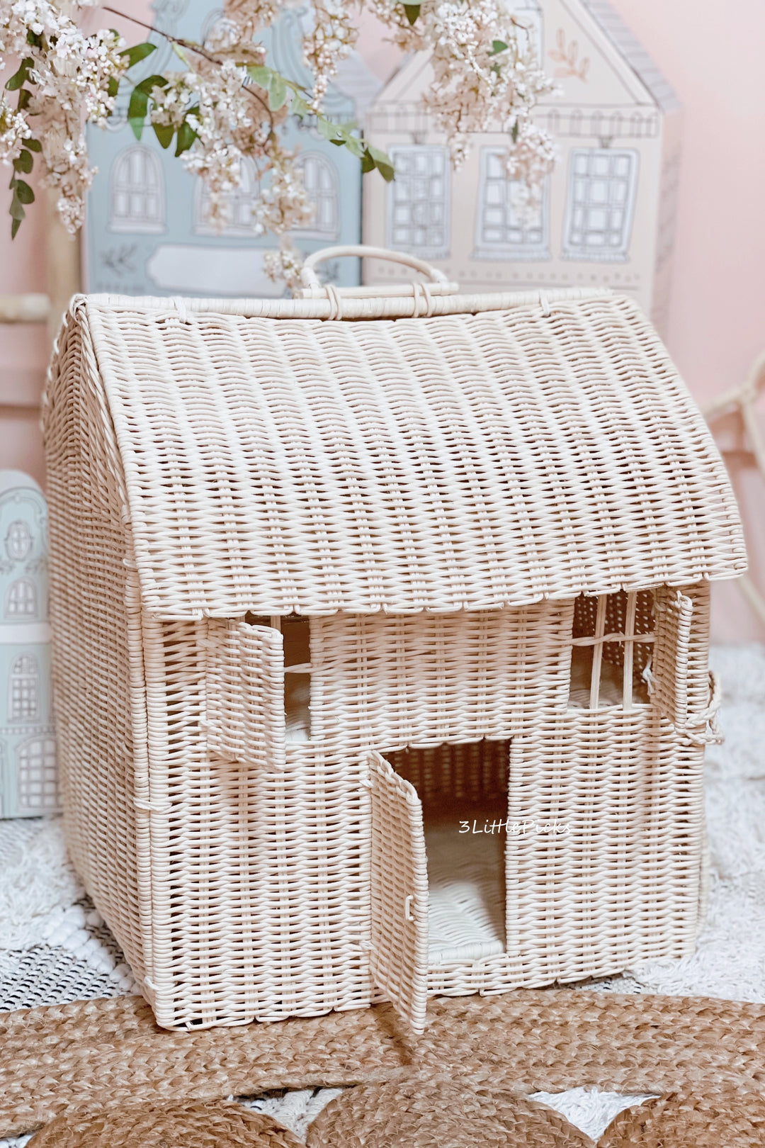 Rattan Large Dollhouse