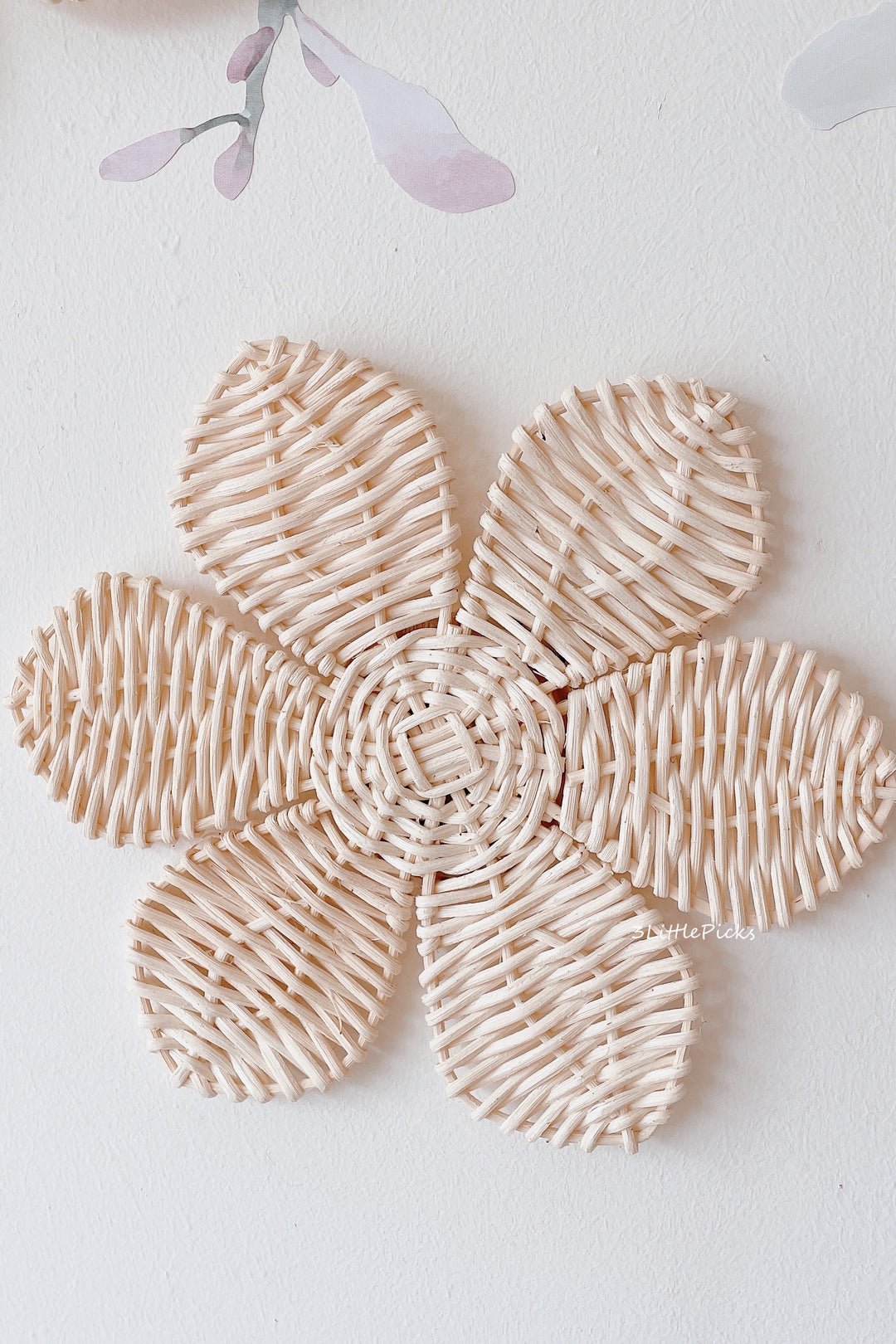 Rattan Flower Wall Decor (set of 3)