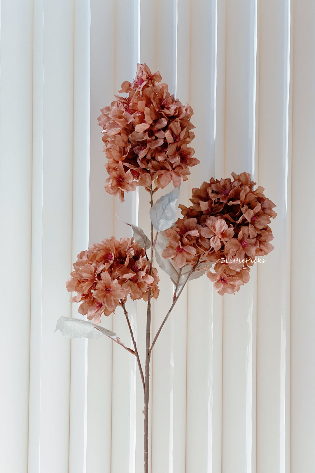 Artificial Panicle Hydrangeas - Red Brown