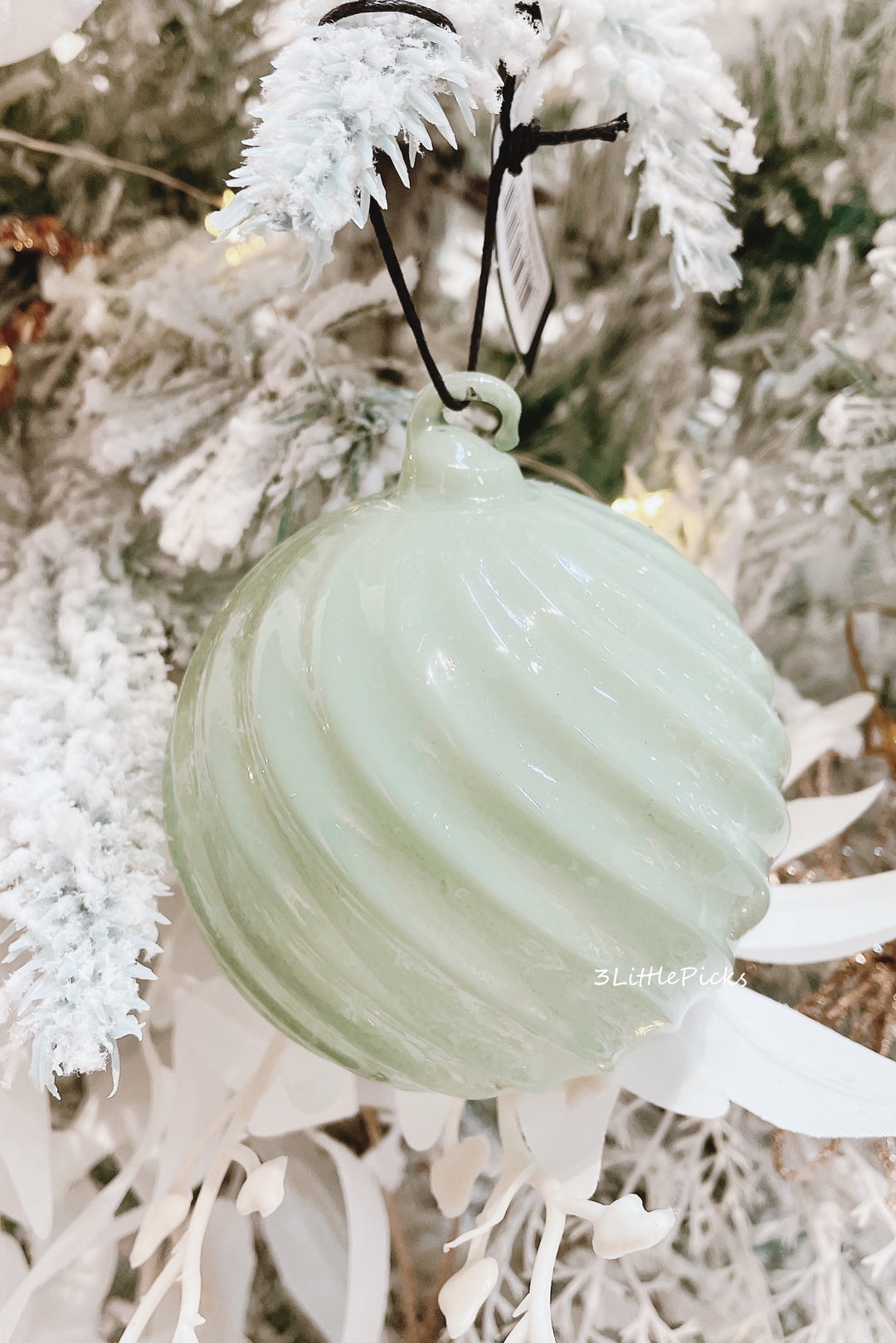 Pastel Mint Glass Ornament