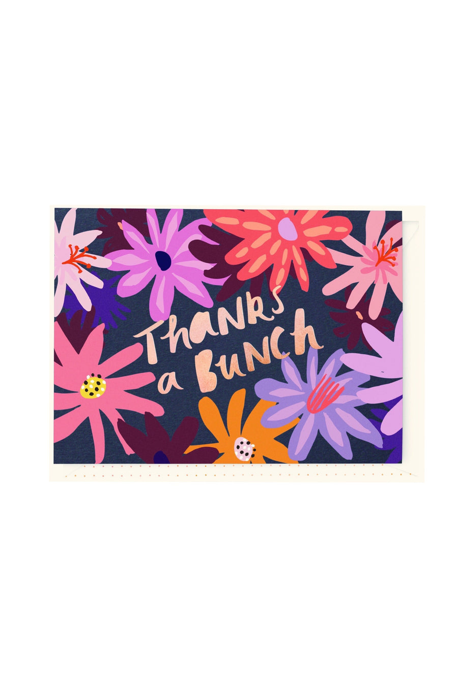 Thanks A Bunch Floral Card, Stationary, Blushing Confetti - 3LittlePicks
