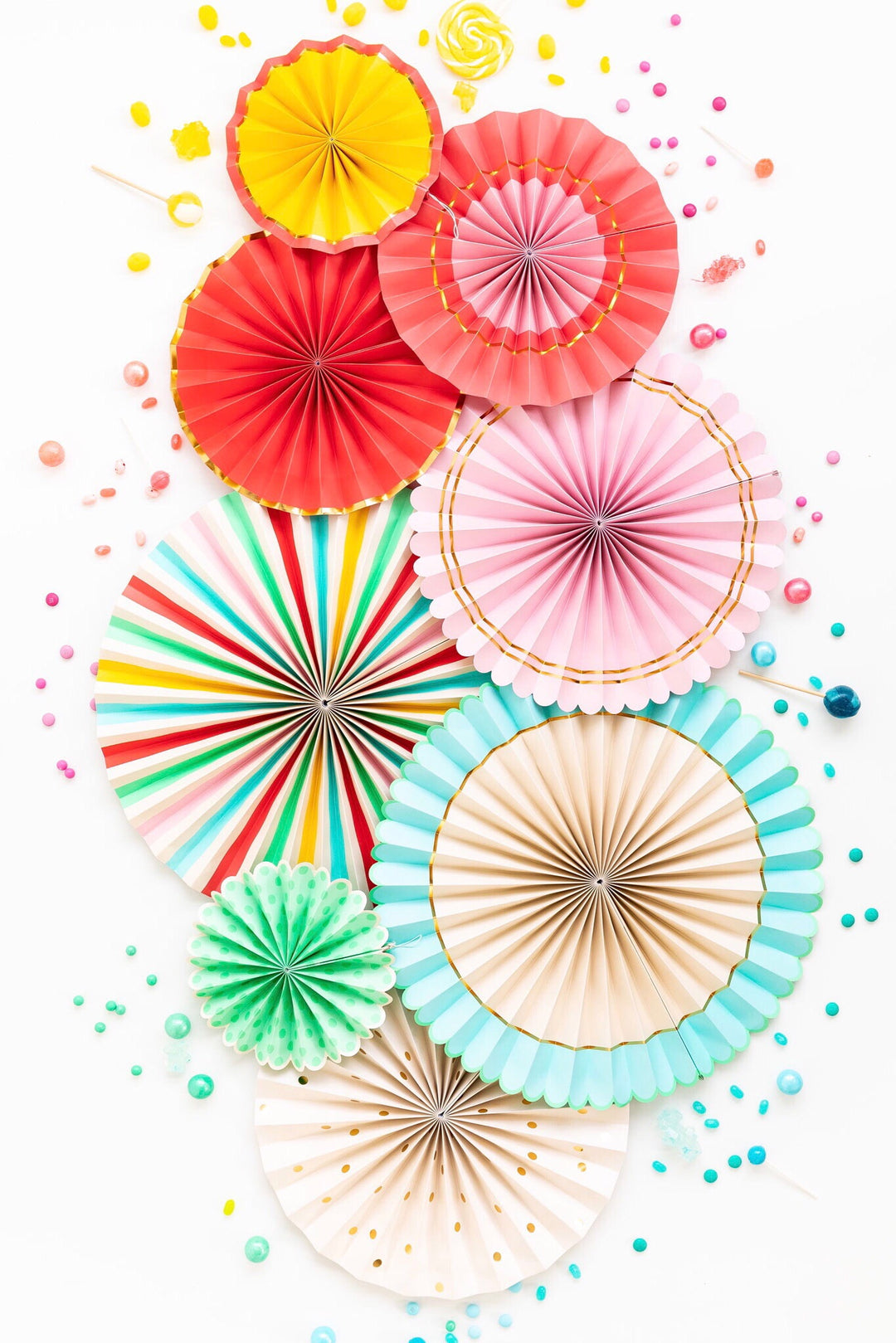 Hip Hip Hooray Party Fans, Partyware, My Mind's Eye - 3LittlePicks