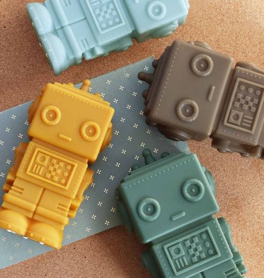 Robot Money Box ash brown