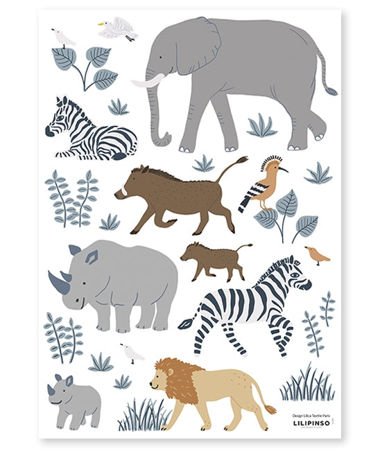 Tanzania Jungle Animals Vinyl Decal