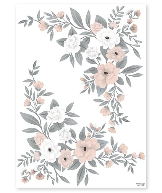 Pastel Floral Ornament Vinyl Decal