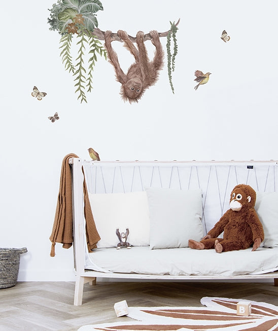 Playful Young Orangutan Large Vinyl Decal