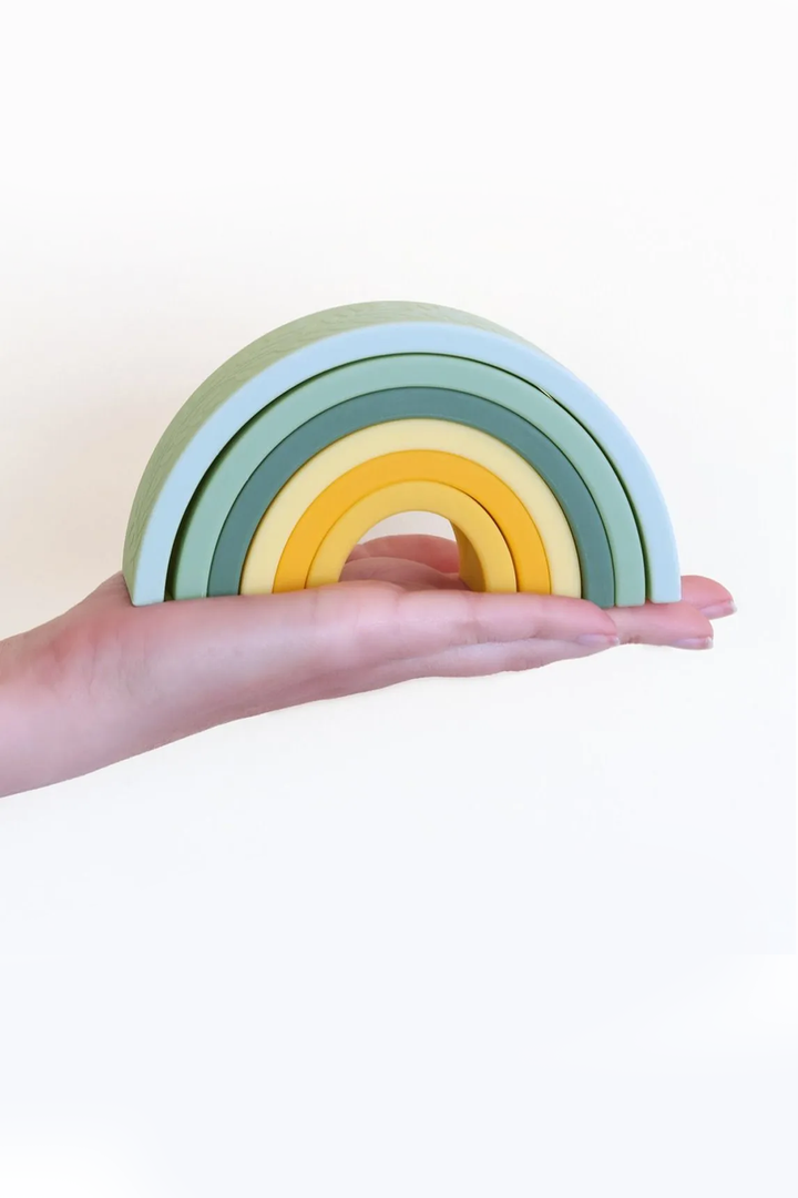Silicone Rainbow Stacking Toy - Sage
