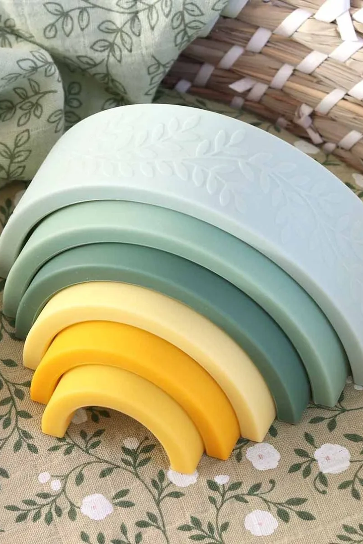 Silicone Rainbow Stacking Toy - Sage