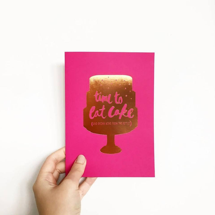 Time To Eat Cake, Stationary, Blushing Confetti - 3LittlePicks