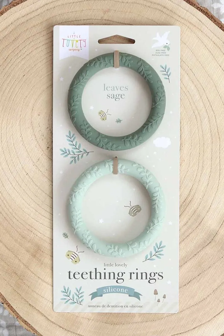 Classic Sage Cream Silicone Teether
