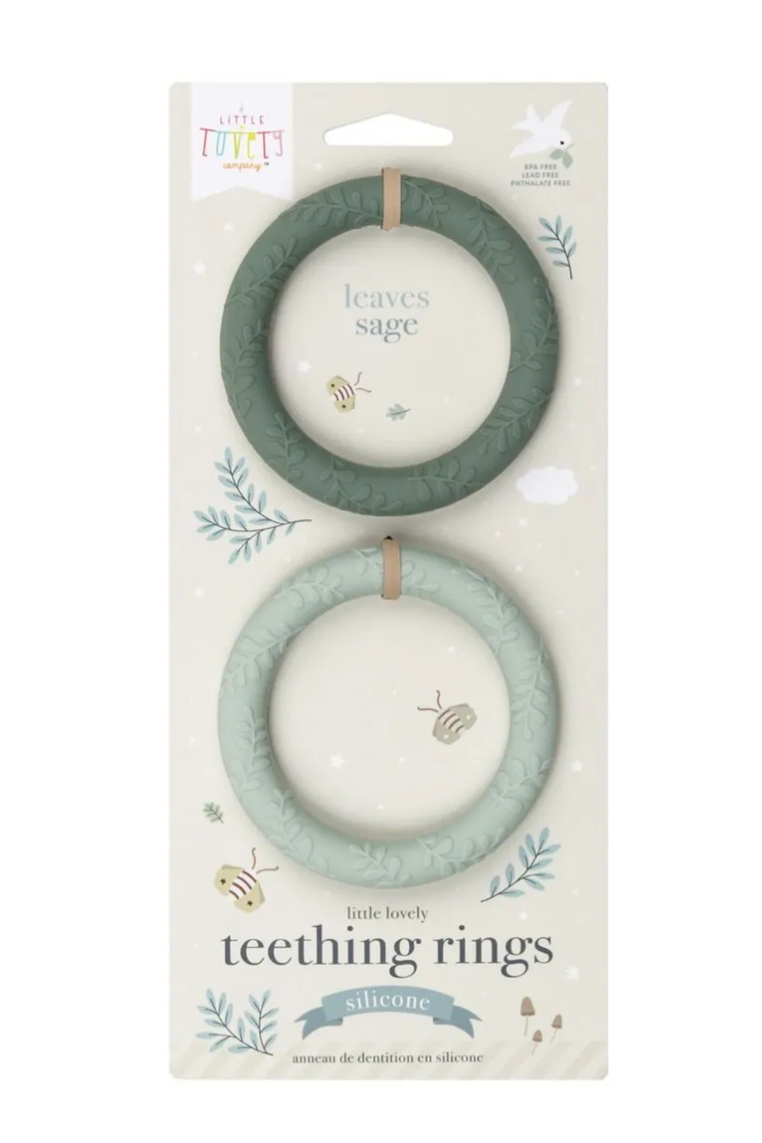 Classic Sage Cream Silicone Teether