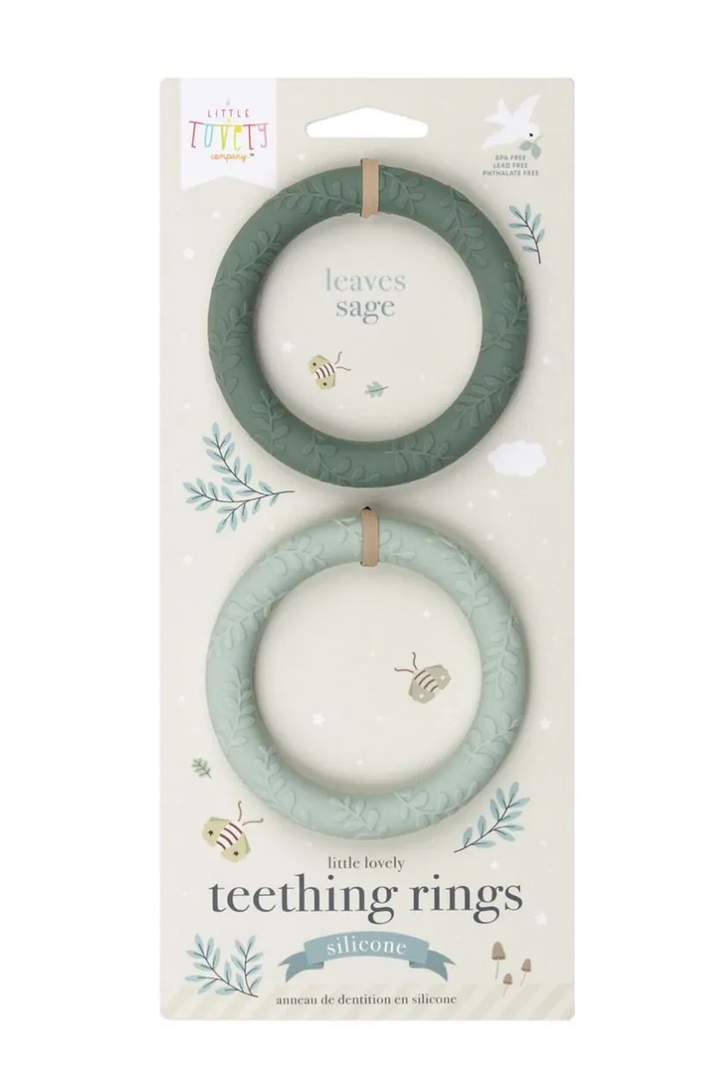 Classic Sage Cream Silicone Teether