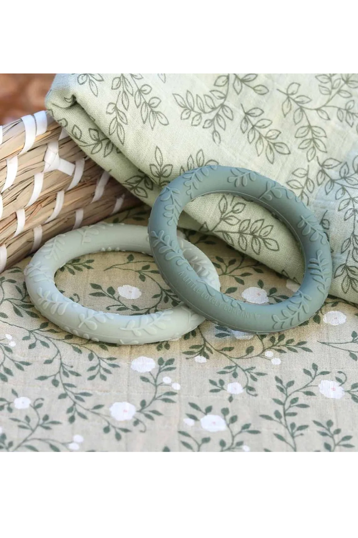Classic Sage Cream Silicone Teether